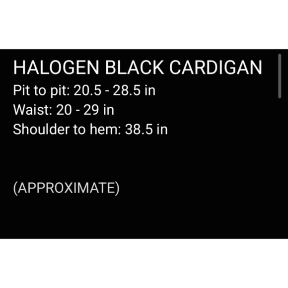 Halogen Nordstrom Slide Slit Black Open Cardigan, Linen Blend, MP, Closet Staple - Picture 3 of 14